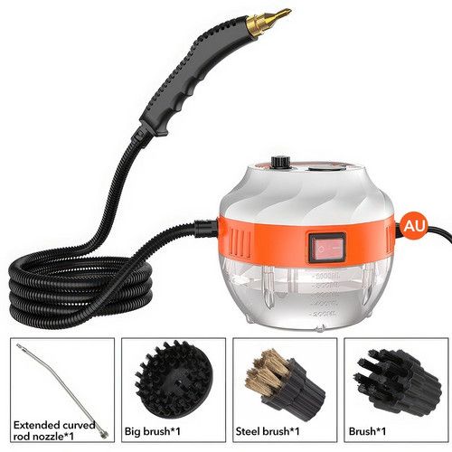 4000W Steam Cleaner Brush High Temperature Pressure Clean Steam Mechine AU Plug orange