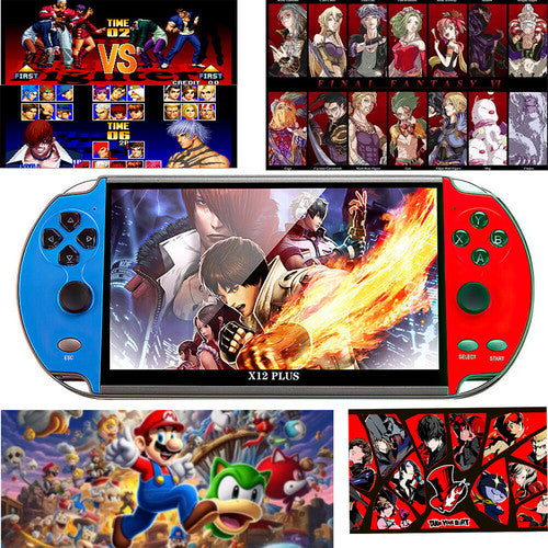 20000+ Retro Games 7 inch Handheld Game Consoles Portable Games Console X12 Plus