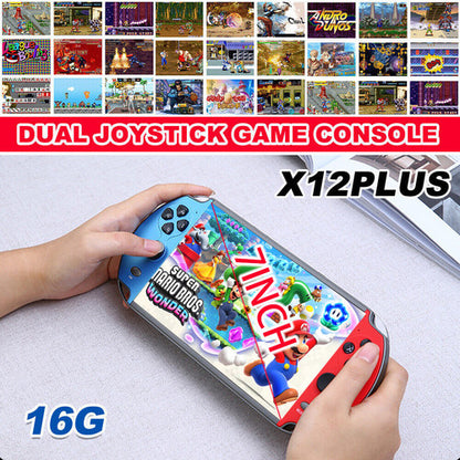 20000+ Retro Games 7 inch Handheld Game Consoles Portable Games Console X12 Plus