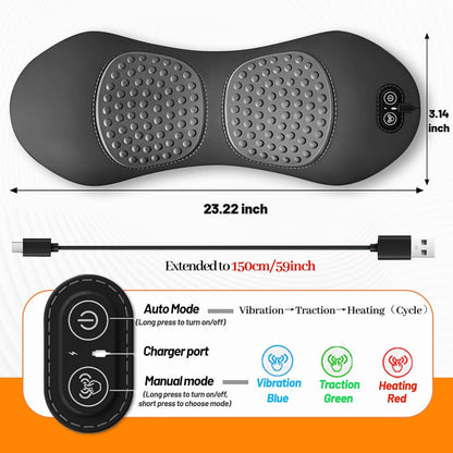 Electric Back Massager Triple Fusion Back Massager Traction Lifting & Heat AU