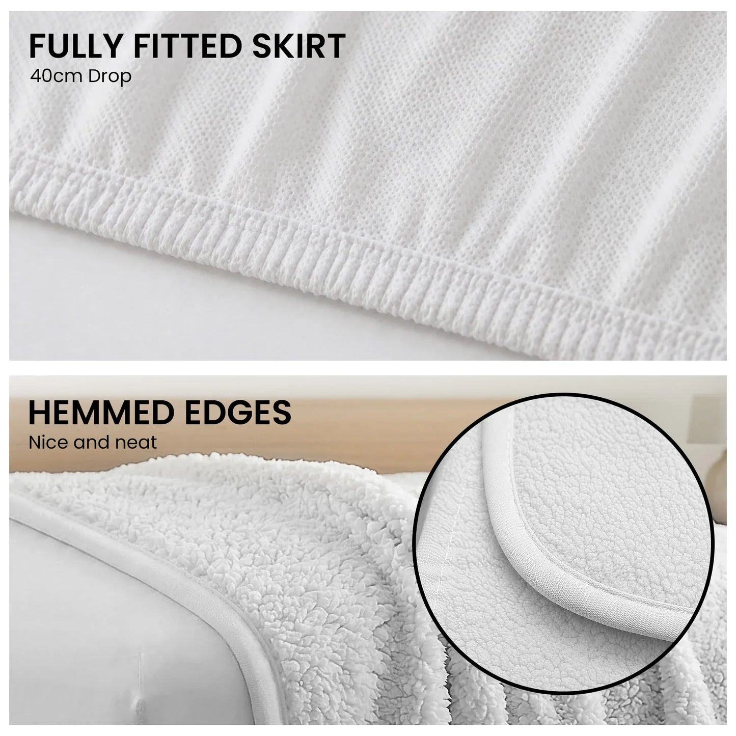 Laura Hill Double Electric Heated Underlay Blanket Fleecy Fabric with Timer