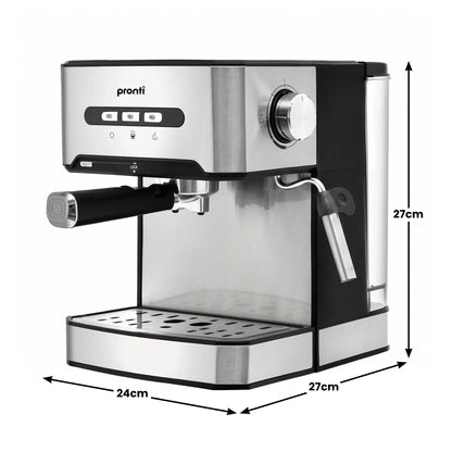 Pronti 1.6L Automatic Coffee Espresso Machine with Steam Frother