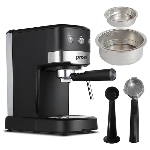 Pronti KCM-850D Coffee Machine 20 Bar Espresso Maker with Milk Frother and 1.25L Tank