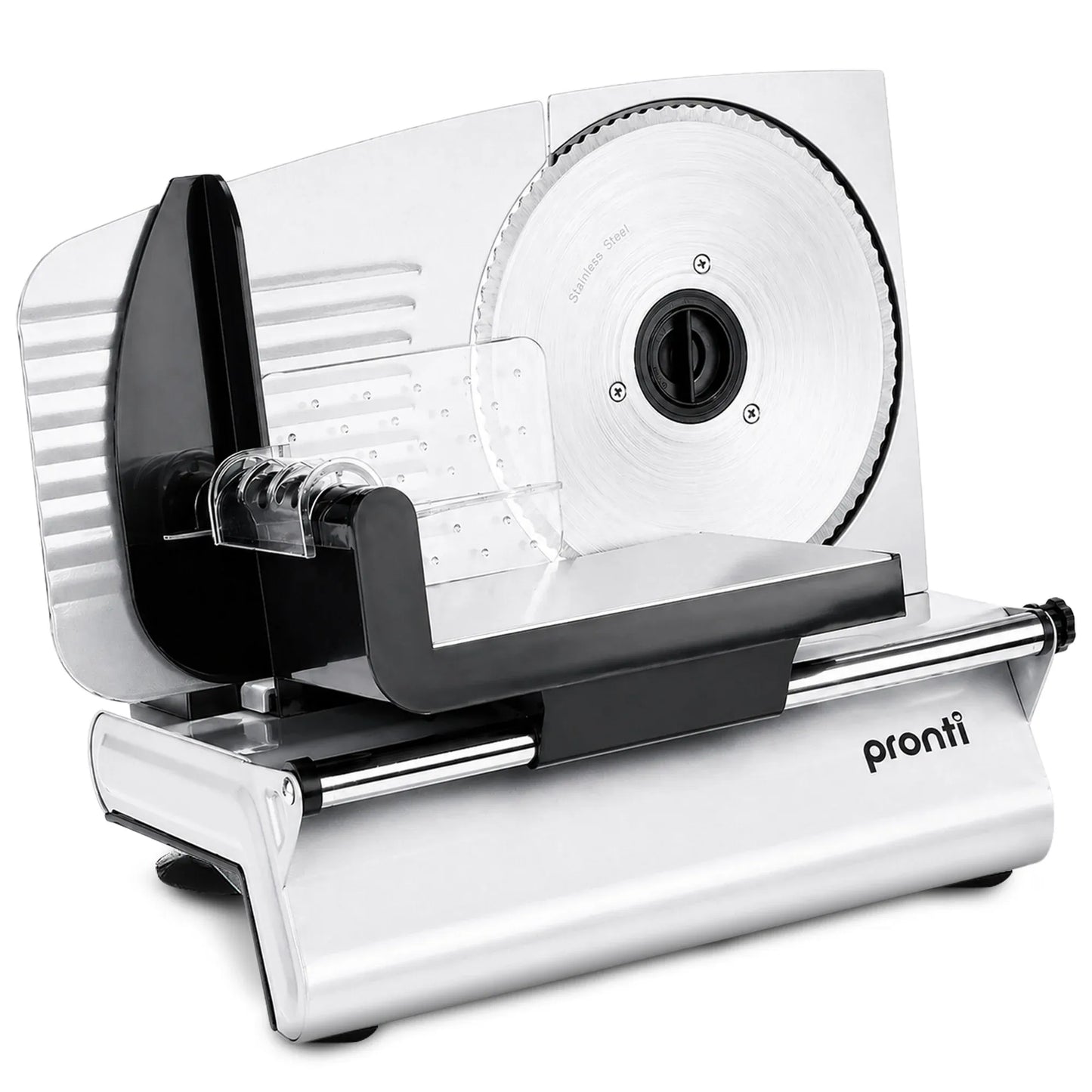 Pronti Electric Deli and Food Slicer with Adjustable Thickness - White