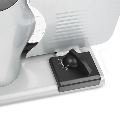 Pronti Electric Deli and Food Slicer with Adjustable Thickness - White