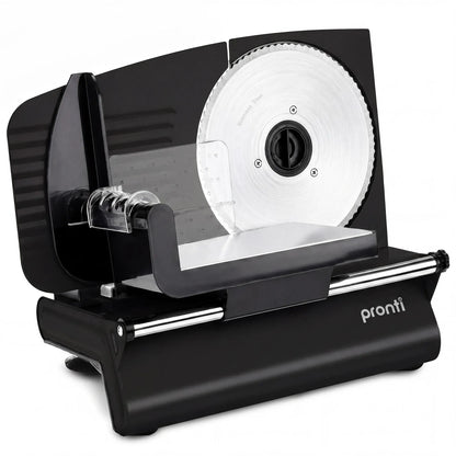 Pronti Electric Deli and Food Slicer with Adjustable Thickness - Black
