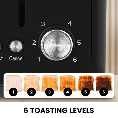 Pronti Breakfast Set with HomeMaid Coffee Machine, Silver Noir Toaster & Kettle
