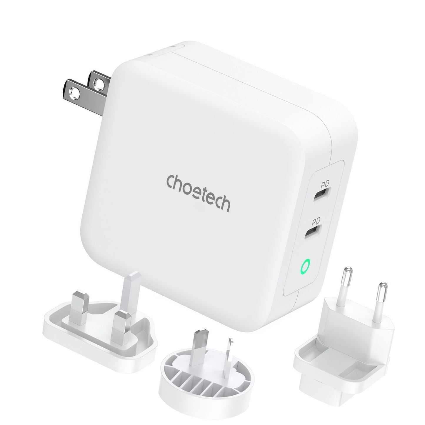 CHOETECH PD6008  GAN Dual Type-C 100w Travel Charger (US/EU/UK/AU)