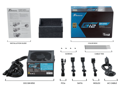 Seasonic 850W G12 V1.5 GM-850 Semi-Modular 80 PLUS Gold ATX PSU