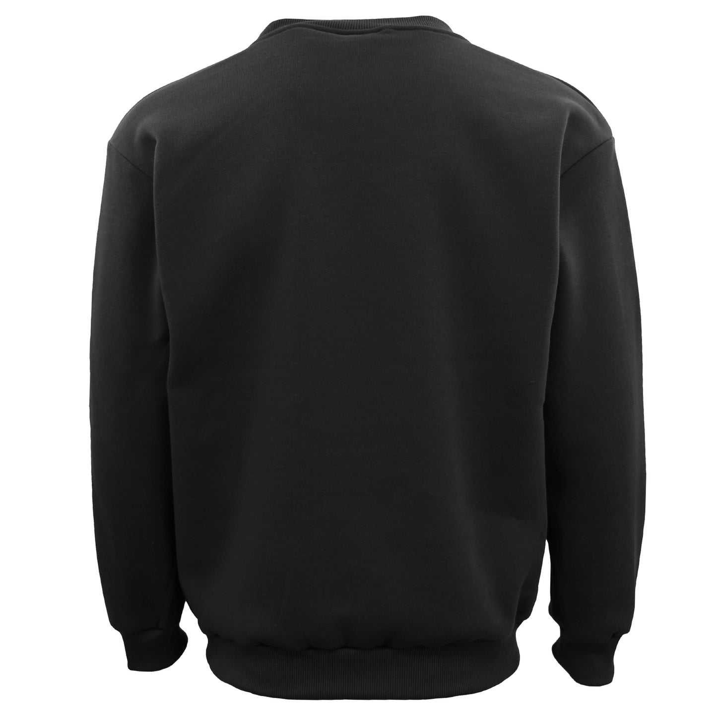 New Adult Unisex Plain Pullover Fleece Jumper Mens Long Sleeve Crew Neck Sweater, Navy, 3XL
