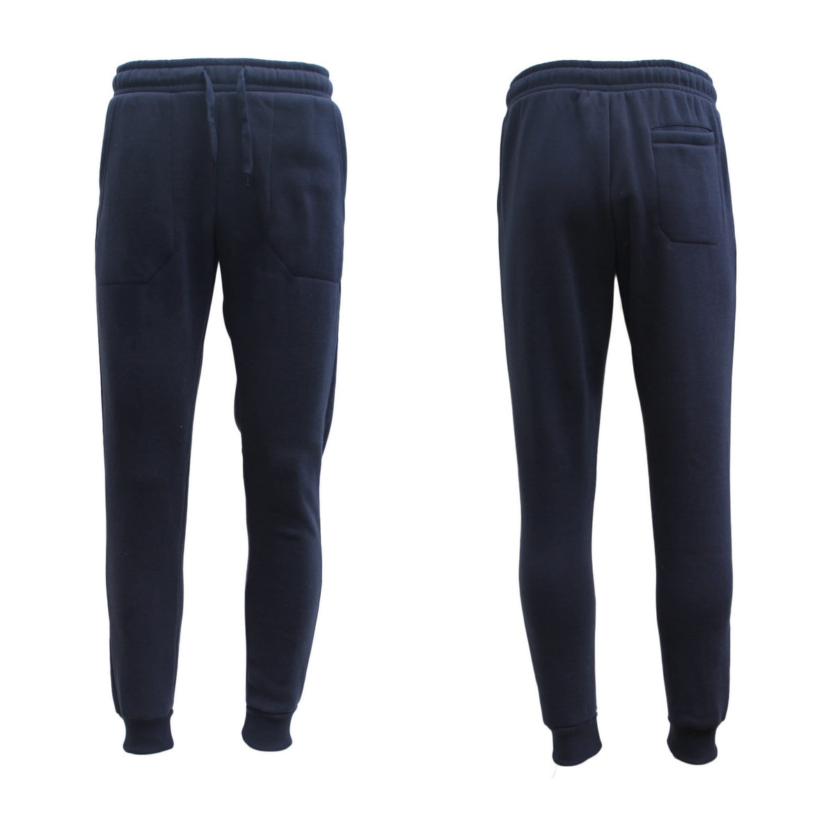 Mens Unisex Fleece Lined Sweat Track Pants Suit Casual Trackies Slim Cuff XS-6XL, Black, XL