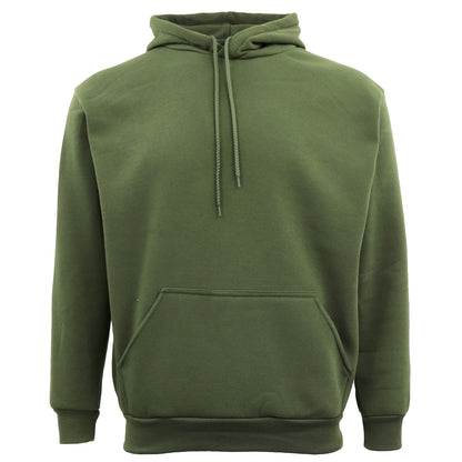Adult Unisex Men's Basic Plain Hoodie Pullover Sweater Sweatshirt Jumper XS-8XL, Olive, 2XL