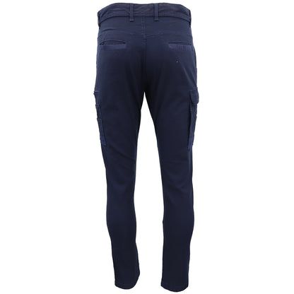 Men's Cotton Drill Cargo Work Pants UPF 50+ 13 Pockets Tradies Workwear Trousers, White, 36