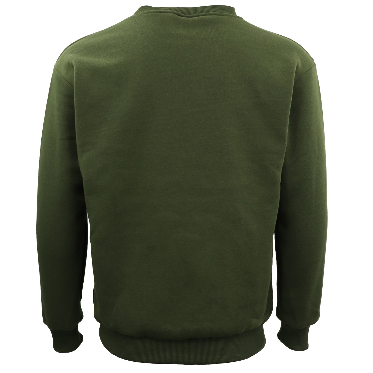 New Adult Unisex Plain Pullover Fleece Jumper Mens Long Sleeve Crew Neck Sweater, Royal Blue, L