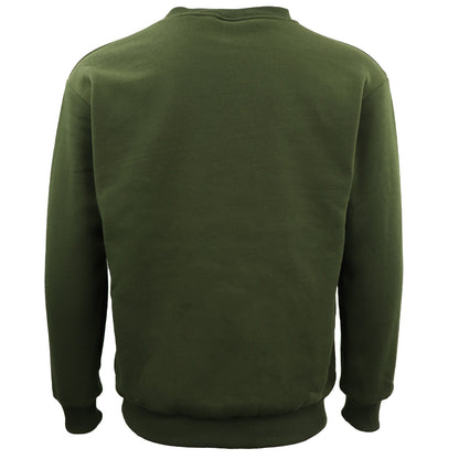 New Adult Unisex Plain Pullover Fleece Jumper Mens Long Sleeve Crew Neck Sweater, Royal Blue, 2XL