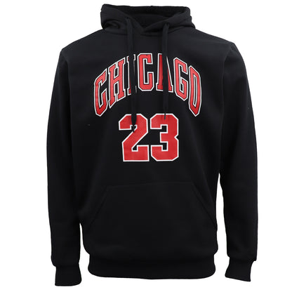 Men's Fleece Pullover Hoodie Jacket Sports Jumper Jersey Chicago Golden State, Red - Chicago 23, S