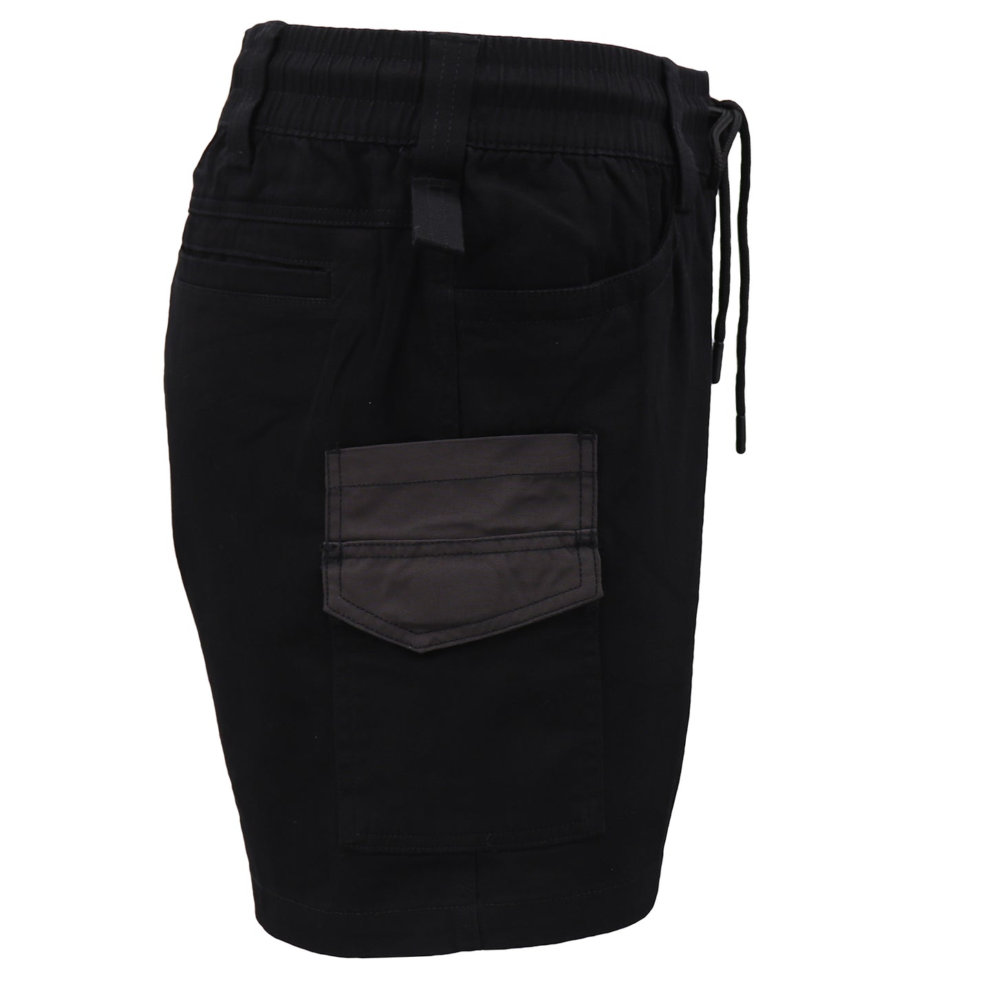 Mens Cargo Cotton Work Shorts 10 Pockets Tradies Utility Pants Workwear Trousers, Black, 38