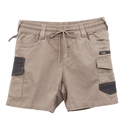 Mens Cargo Cotton Work Shorts 10 Pockets Tradies Utility Pants Workwear Trousers, Khaki, 38