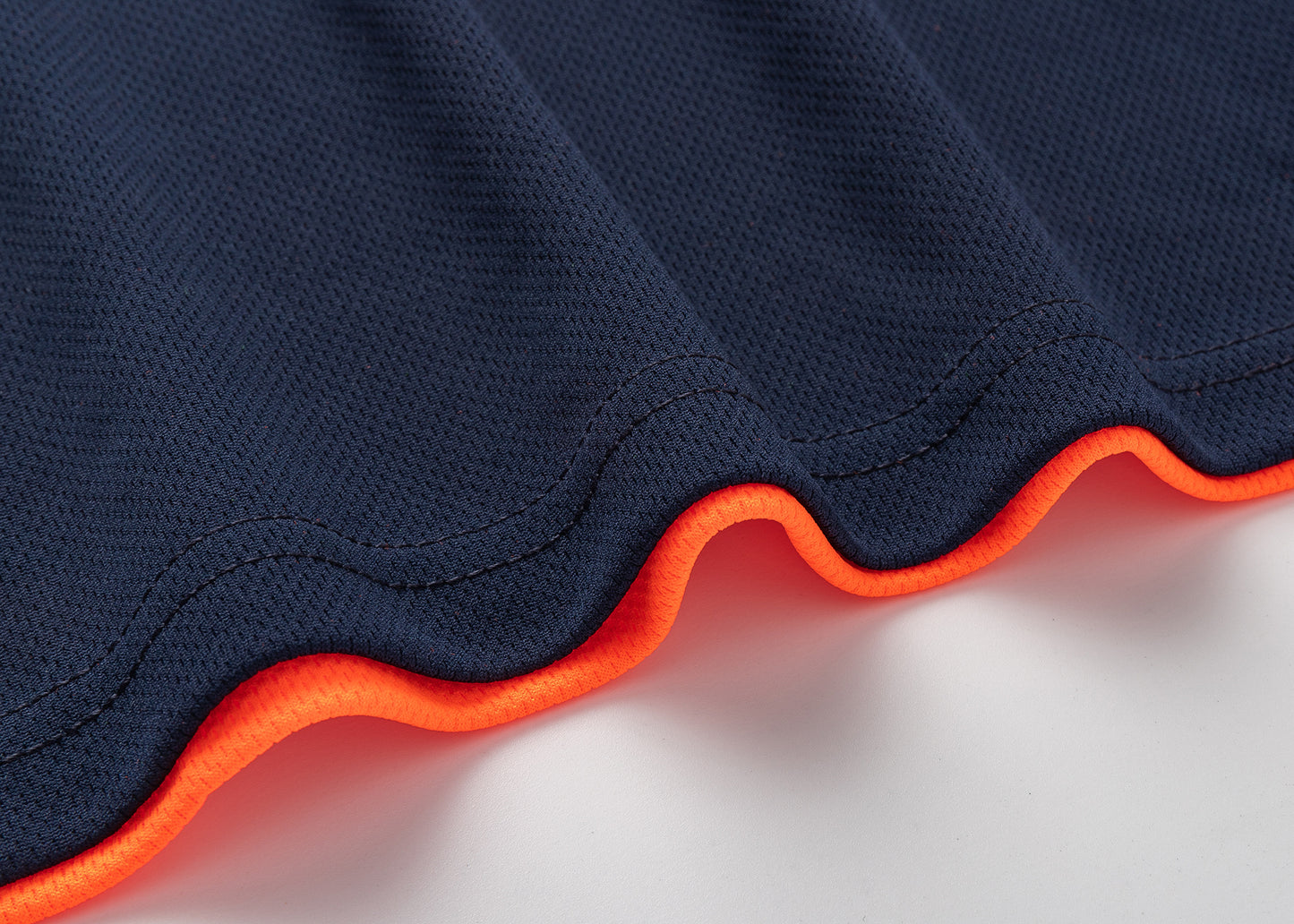 HI VIS Long Sleeve Polo Shirt Reflective Tape Safety Tradie Work Wear Tops Tee, Fluro Orange / Navy, 2XL