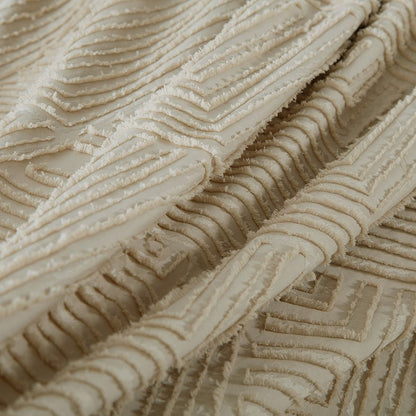 Tufted Textured Jacquard Quilt Cover Set - Queen Size