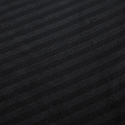 1000TC Ultra Soft Striped Queen Size Black Duvet Quilt Cover Set