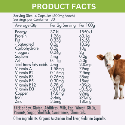 Organic Beef Liver Capsules