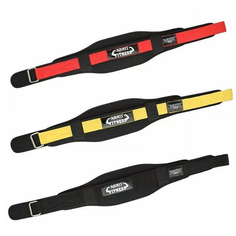 Fitness Weight Lifting Belt Barbell Dumbell Training Back Support Men Women XL - Yellow-XL