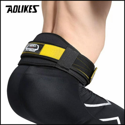 Fitness Weight Lifting Belt Barbell Dumbell Training Back Support Men Women XL - Yellow-XL