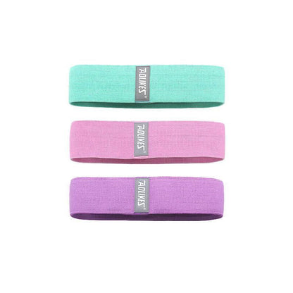 Aolikes Set 3 Resistance Booty Bands Hip Circle Loop Bands Workout Exercise - Set of 3 (Green,Pink,Purple) with Bag