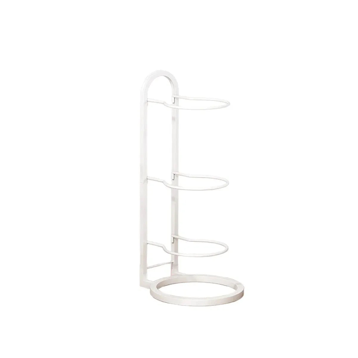 3/4Tier Basketball Stand Ball Organizer Storage Rack Basketball Equipment Holder - White-3 Layers
