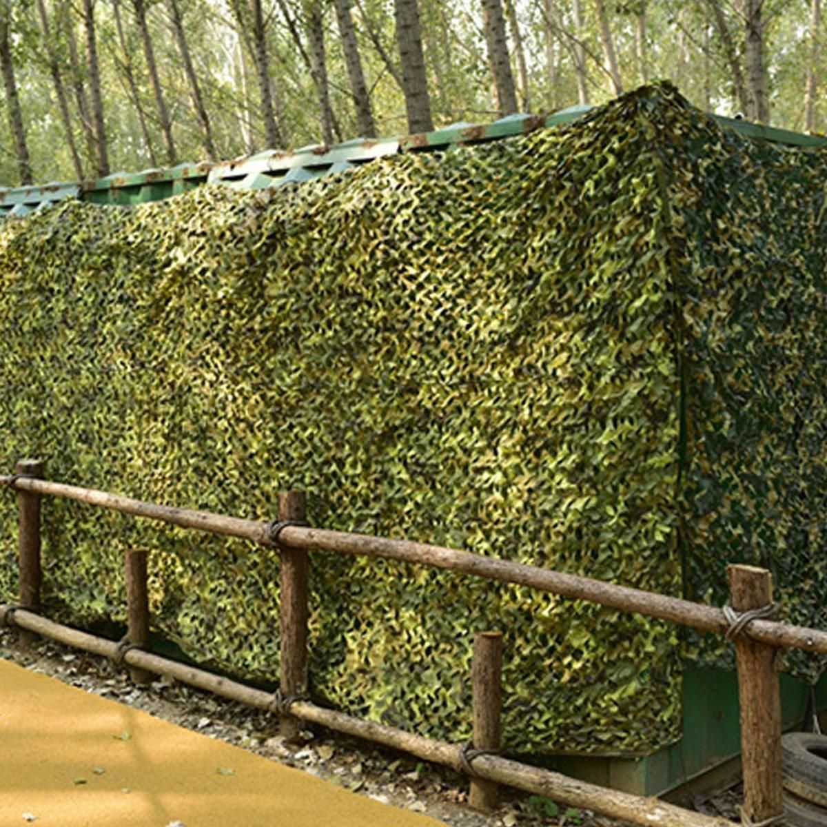 Outdoor Camouflage Mesh Sunscreen Shade Heat Insulation Leaf Decorative Fabrics