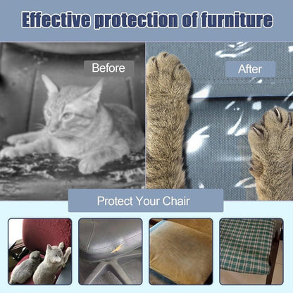 Elastic PVC Dining Chair Cushion Cover Universal Seat Protector with Backrest
