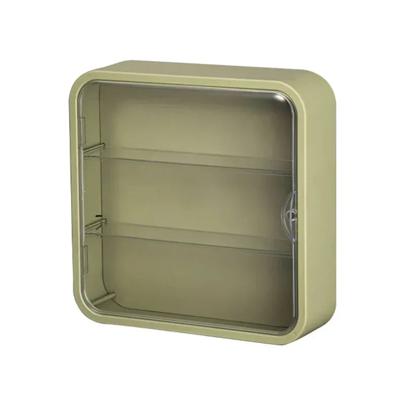 Wall Mounted Showcase Acrylic Figures Toys Display Case Dustproof Storage Box - Green