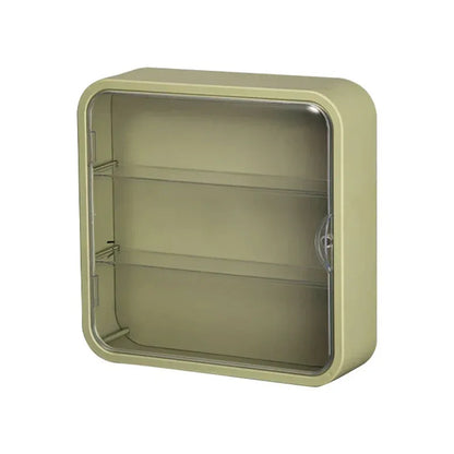 Wall Mounted Showcase Acrylic Figures Toys Display Case Dustproof Storage Box - Green