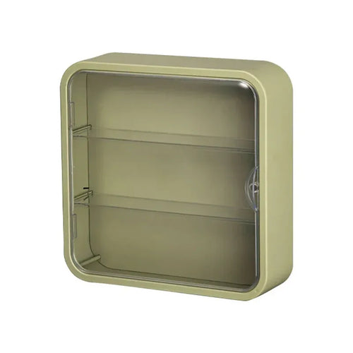 Wall Mounted Showcase Acrylic Figures Toys Display Case Dustproof Storage Box - Green