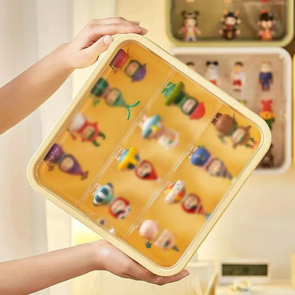 Wall Mounted Showcase Acrylic Figures Toys Display Case Dustproof Storage Box - Green