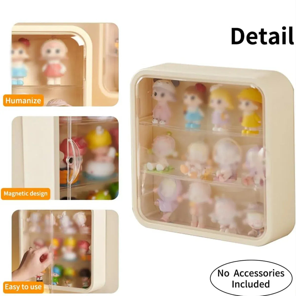 Wall Mounted Showcase Acrylic Figures Toys Display Case Dustproof Storage Box - Green