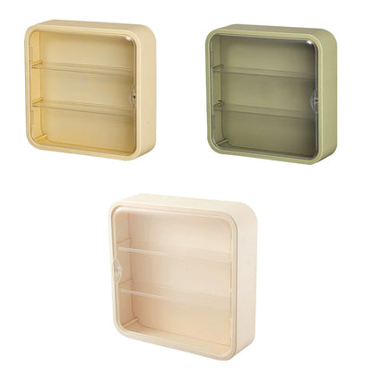 Wall Mounted Showcase Acrylic Figures Toys Display Case Dustproof Storage Box - Green