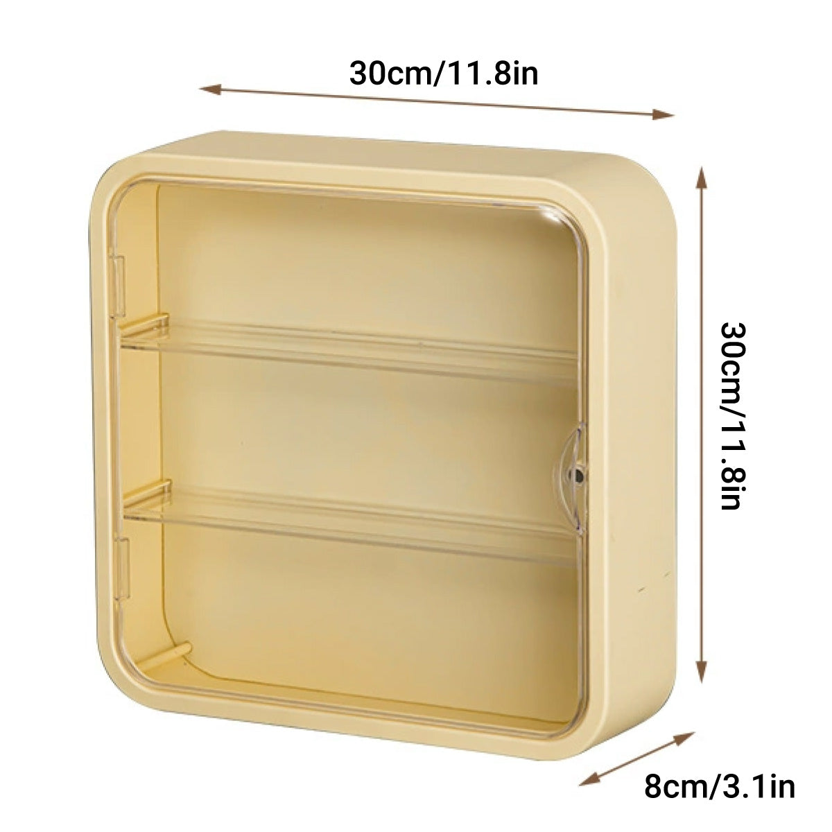 Wall Mounted Showcase Acrylic Figures Toys Display Case Dustproof Storage Box - Green