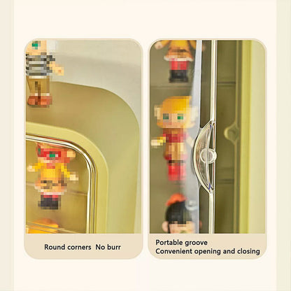 Wall Mounted Showcase Acrylic Figures Toys Display Case Dustproof Storage Box - Green