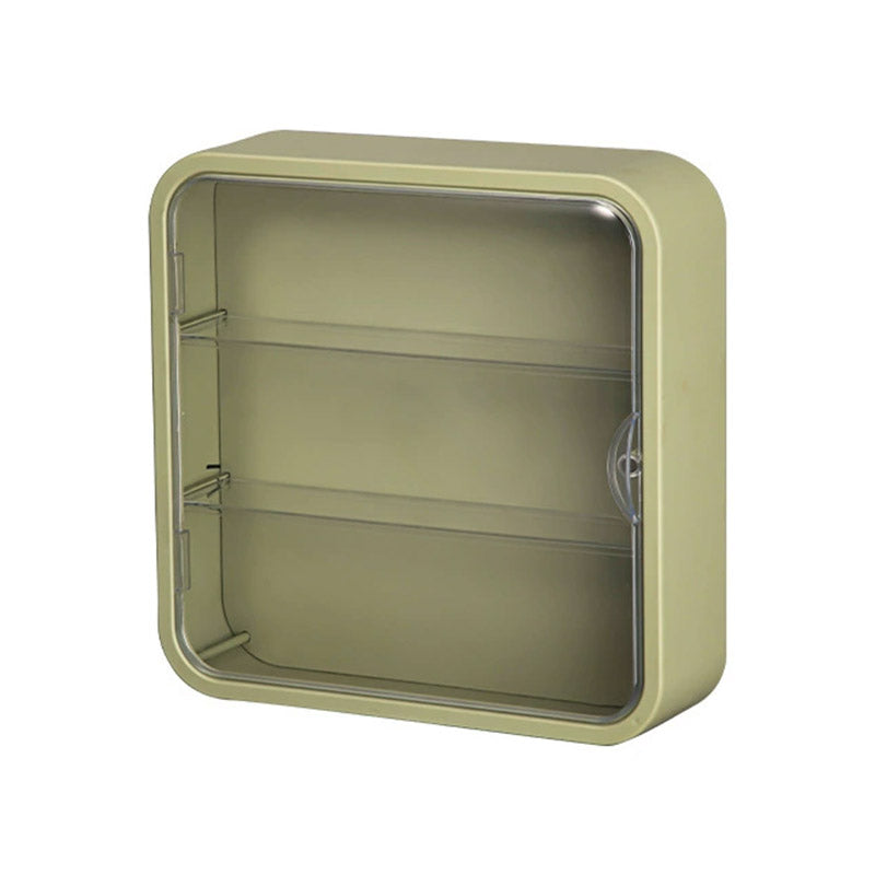 Wall Mounted Showcase Acrylic Figures Toys Display Case Dustproof Storage Box - Green