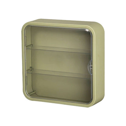 Wall Mounted Showcase Acrylic Figures Toys Display Case Dustproof Storage Box - Green