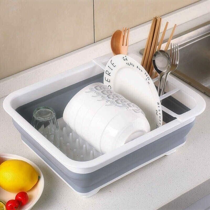 Home Master Collapsible Dish Drainer Small Spaces Camping Caravan 34CM X 28.5CM