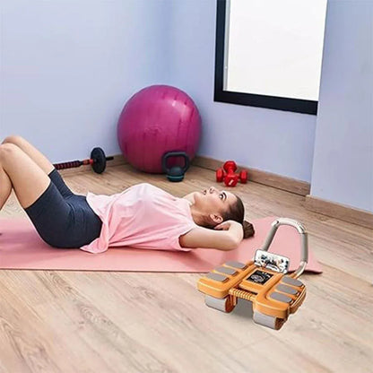 Four Wheel Abdominal Exercise Roller Elbow Support for Core Strength Training - Orange