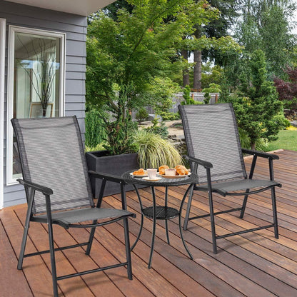 Outdoor Folding Chair Metal Portable Patio Balcony Chair with Backrest Sub Chair