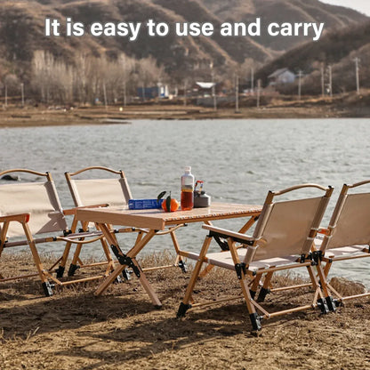 Outdoor Folding Chair Portable Camping Seat Compact Foldable Chair for Picnic - Black