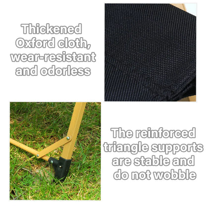 Outdoor Folding Chair Portable Camping Seat Compact Foldable Chair for Picnic - Black