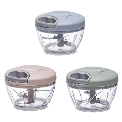 500ml Manual Meat Mincer Garlic Chopper Rotate Garlic Press Crusher Vegetable - Green