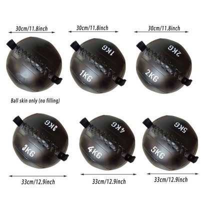 Non-Elastic Soft Squat Wall Ball for Solid Gravity and Balance Training Workouts - 1kg