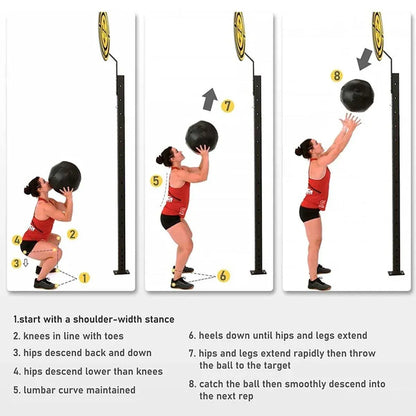 Non-Elastic Soft Squat Wall Ball for Solid Gravity and Balance Training Workouts - 1kg